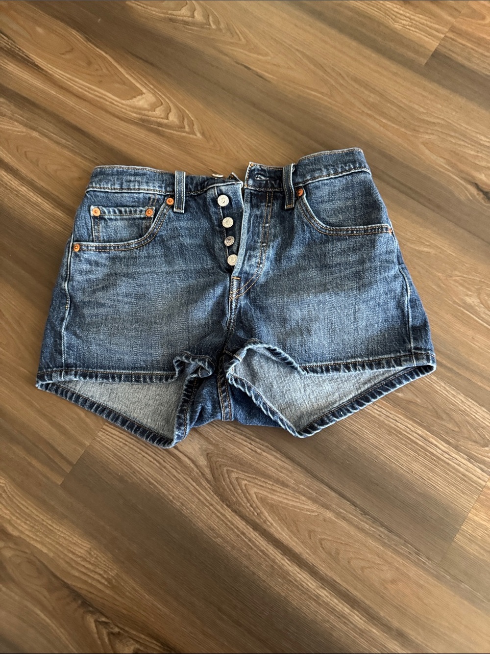 Levi’s 501 High-Rise Denim Shorts in Blue